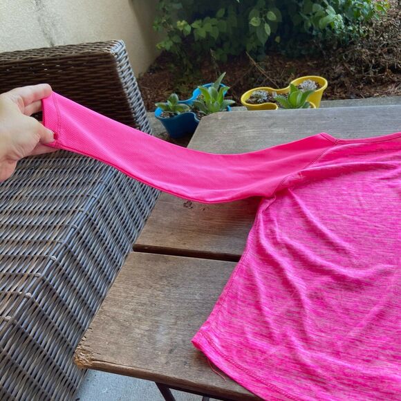 Champion Girls Top Size Small Performance Pink Heathered Athletic Long Sleeve - Picture 11 of 11